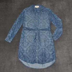 Anthropologie cloth & stone Dress Size Small Chambray Denim Shirt Dress